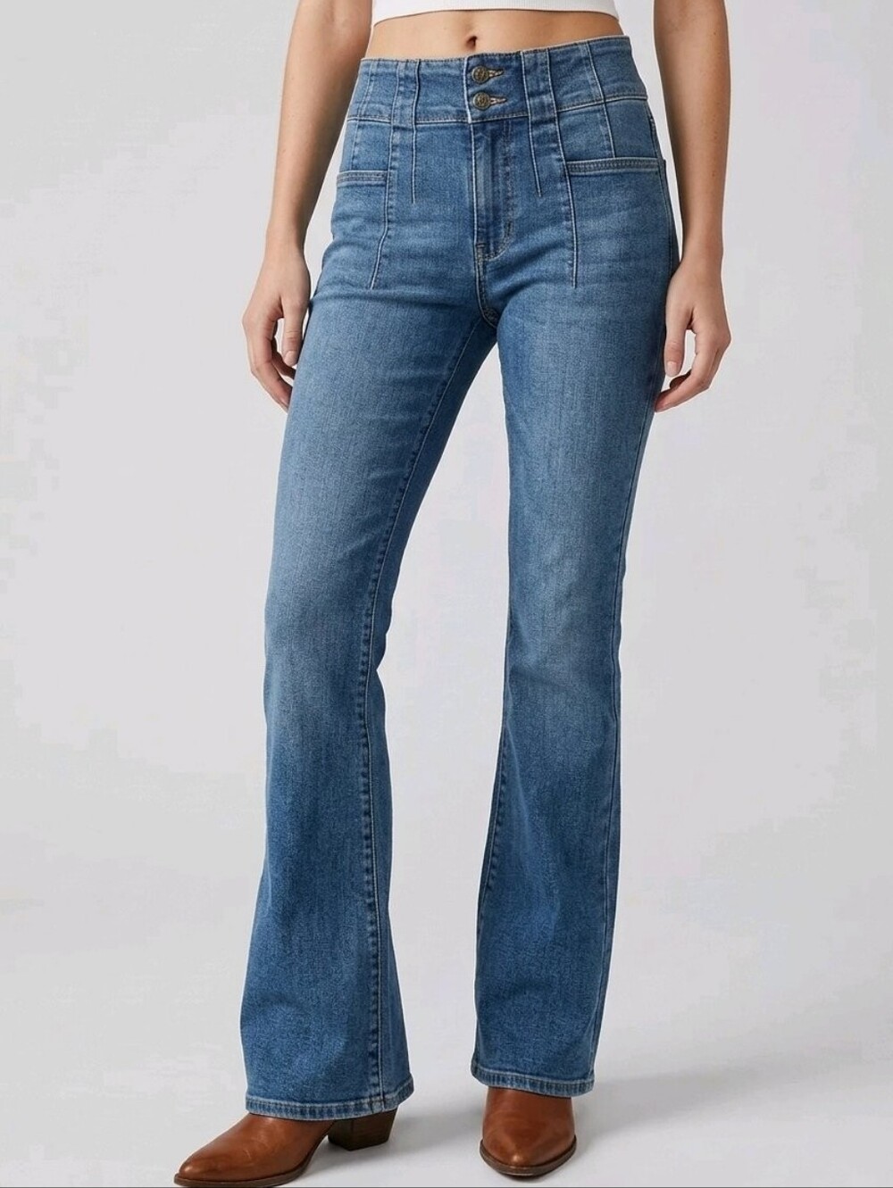 We The Free Mid-Rise Flared Denim Jeans